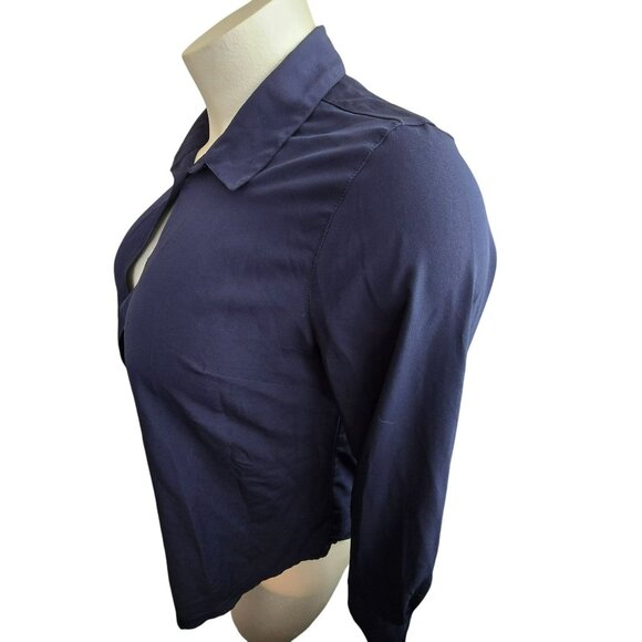 Merona Womens Navy Blue Shirt Button-Down Plus Size XXL JJ4063 - Picture 5 of 7